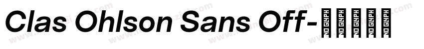 Clas Ohlson Sans Off字体转换